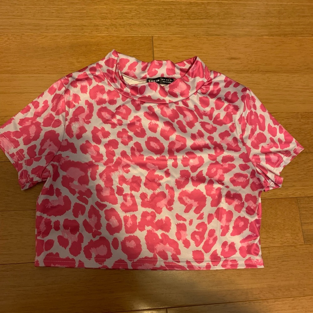 Cheetah Print Shein Crop Top